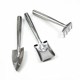 Mua Bộ dụng cụ làm vườn 3 món (thép trắng)