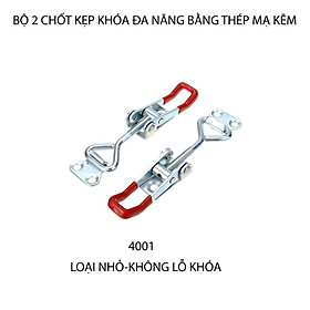 Bộ 2 chốt khóa gài, kẹp nhanh, bằng thép mạ kẽm chống gỉ