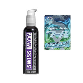 Gel Tăng Khoái Cảm Cho Nam Nữ Swiss Navy Kèm Bao Cao Su Sagami