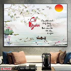 Mua Tranh Canvas Chữ Cội Nguồn In Vải Canvas - Tranh Treo Tường Trang Trí Giá Rẻ