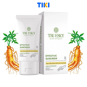 Kem chống nắng nâng tone SPF 50+ PA+++  Truesky Effective Sunscreen 30g chiết suất nhân sâm hàn quốc