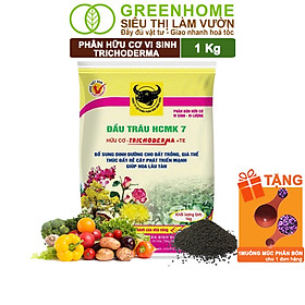 Mua Phân Bón Hữu Cơ Trichoderma Greenhome  Đầu Trâu  Bao 1kg  Dạng Viên Chuyên Hoa và Cây Cảnh