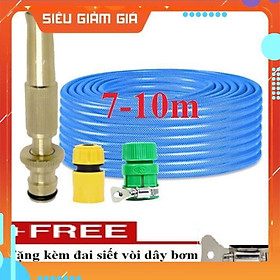 Bộ dây vòi xịt nước rửa xe, tưới cây . tăng áp 3 lần, loại 7m