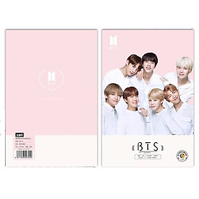 Vở bts A5 y phục trắng nền hồng