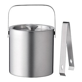 Stainless Steel Ice Beer Bucket Beer   Holder for Home BBQ Parties