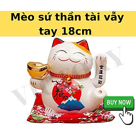 Mua MÈO SỨ THẦN TÀI VẪY TAY - 18CM