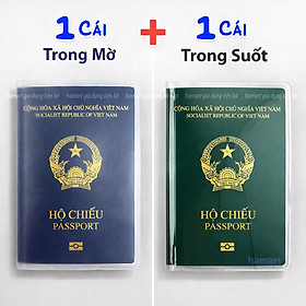 Vỏ Bọc Hộ Chiếu PVC Bao Passport Cover Chống Bụi Bẩn Trong Suốt Có Ngăn Đựng Thẻ Tiện Lợi