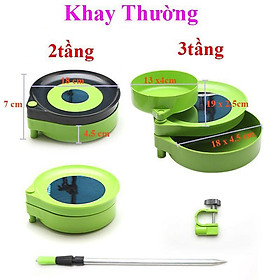 Khay Trộn Mồi Câu Cá - Khay Trộn Mồi Câu Đơn Đài Đầy Đủ Phụ Kiện - Khay 2 Tầng, 3 Tầng Cao Cấp