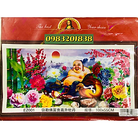 Mua Tranh thêu kín Phật di lặc  EZ001  kích thước 100 x 55 cm