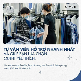 Quần Jeans OWEN nam dáng Slimfit co dãn không phai màu mã QJS230156