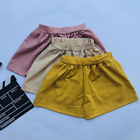 Quần  Váy Lưng Thun Cho Bé Gái Chất Đũi Xước Đẹp Mát Thấm Hút Mồ Hôi Size 10-35kg