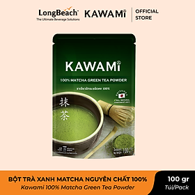 Bột trà xanh matcha nguyên chất 100% - kawami 100 % matcha green tea powder 100 g