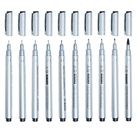 Bút Line Đi Nét Chuyên Nghiệp Kháng Nước - Bộ 10 Cây