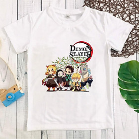 XẢ LỖ Áo Thun Áo Phông team Kimetsu No Yaiba chibi dễ thương