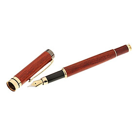 Reusable Vintage Rosewood Fountain Pen w/ Fine Nib Gift Craft Collectable