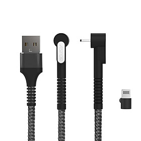 Mua Cáp sạc kiêm giá đỡ điện thoại USB-Lightning  cho iphone ipads 2.4A & Data Aspor  dài 1M dây sạc nhanh A186 - Hàng chính hãng