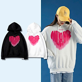 Hình ảnh áo hoodie in Chữ Love, áo khoác hoodie couple trái tim phong cách hàn quốc phù hợp cho nam nữ Oversize Ulzzang thu đông local brand
