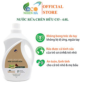 Nước rửa chén hữu cơ ECOCARE 4L tinh dầu thiên nhiên, nước rửa bát cho bé, an toàn da tay