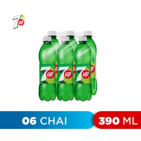 Lốc 6 Chai Nước Giải Khát 7Up (390ml/Chai)