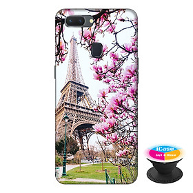 Hình ảnh Ốp lưng cho  điện thoại Oppo A5S hình Tháp Hoa tặng kèm giá đỡ điện thoại iCase xinh xắn - Hàng chính hãng