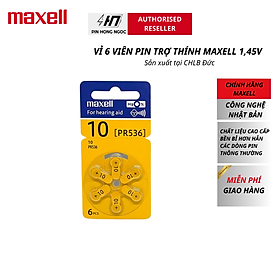 Pin máy trợ thính Maxell PR41 ( pin 312 ) / PR44 ( pin 675 ) / PR48 ( Pin 13 ) / PR536 ( Pin 10 ) 1,45V Hàng chính hãng