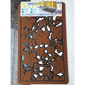 Mua Thảm Welcome 45x75CM CONDOR Cao su chống trượt tuyệt đối DOORMAT Họa tiết hoa nâu