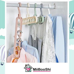 Mua Móc nhựa treo quần áo  thanh treo quần áo thông minh 9 lỗ đa năng tiết kiệm diện tích MSL352