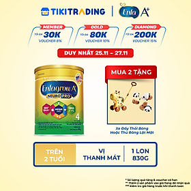 Sữa bột Enfagrow A+ Neuropro 4 830g với DHA giúp phát triển não bộ cho trẻ từ 2–6 tuổi
