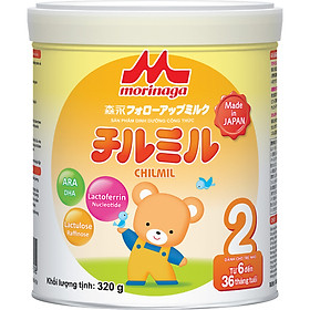 Combo 2 lon Sữa Morinaga số 2 (Chilmil) 320g (6 - 36 tháng)