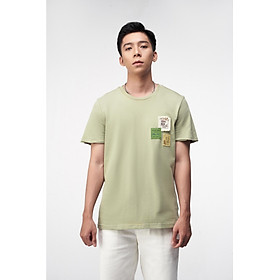 Áo thun nam cotton ngắn tay có nhãn trang trí ở ngực áo form fitted - 10S22TSS004 | LASTORE MENSWEAR