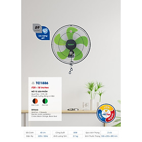 Mua Combo 2 cây Quạt treo 2 dây 4 5 tấc Senko TC1886 ( 1 thùng / 2 cây ) - Màu ngẫu nhiên - Hàng Chính Hãng