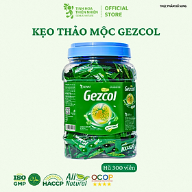 Kẹo thảo mộc Gezcol (Hủ 300 viên) - Genat - Giao 2H HCM