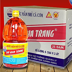 Thùng 6 chai 2L Nước mắm Truyền Thống, 584 Nha Trang 25 độ đạm