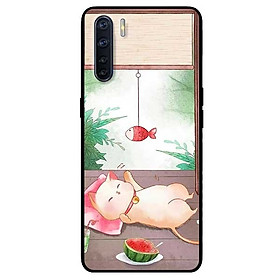 Ốp lưng dành cho Oppo Reno 3 - Oppo A91 mẫu Mèo Và Điện Thoại