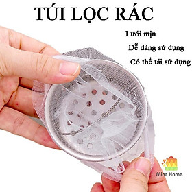 Combo 100 Túi lưới lọc rác, thức ăn thừa thông minh cho bồn rửa chén bát