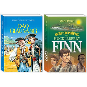 Sách - Combo 2 cuốn Đảo giấu vàng (bìa mềm) + Những cuộc phiêu lưu của Huckleberry Finn (bìa cứng)