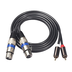 4.9ft XLR Female to RCA Male Cable, Gold Plated 2 RCA Male to 2 XLR Female
