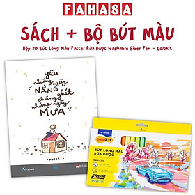 Combo Sách Yêu Những Ngày Nắng Chẳng Ghét Những Ngày Mưa + Hộp 20 Bút Lông