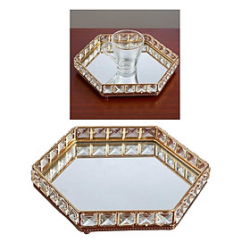 Bathroom Vanity Tray, Decorative Tray, Mirror Tray, Perfume Collection Tray, Candle Tealight Tray, Dresser Organizer 28cm