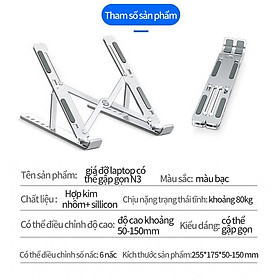 Mua Giá đỡ máy tính xách tay MC hợp kim nhôm có thể điều chỉnh phù hợp cho máy tính xách tay Giá đỡ LAPTOP