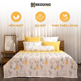 Ga chần bông K-Bedding by Everon chất vải Cool Flex (thun lạnh) mềm mát bộ 4 món, không bao gồm chăn KCSP (401&402)