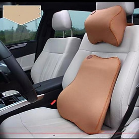 Gối tựa đầu , tưa lưng xe hơi Lucky V2 Bobi chất liệu cao su non cao cấp.