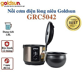 Mua Nồi Cơm Điện Lòng Niêu Chống Dính Goldsun GRC5042 Công Suất 700W Dung Tích 1.8L Nấu Cơm Ngon Như Niêu Đất - Hàng chính hãng Goldsun