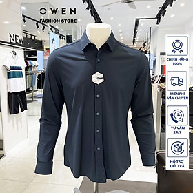 Áo Sơ mi Owen nam cộc tay không túi dáng Regular sợi KNIT cao cấp chống nhăn mềm mịn mát AR230106D