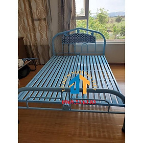 Giường sắt kích thước ngang 1M8 dài 2M – GS42 mẫu đơn giản, tiện dụng