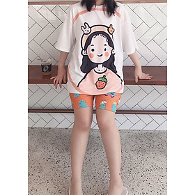 Đồ bộ hoạt hình form rộng Unisex Girl dâu dành cho nữ Molly Urban