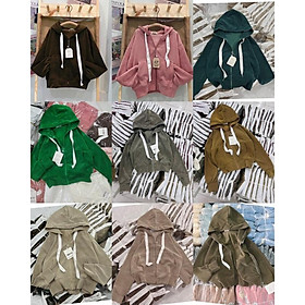 Áo khoát nữ nhung nhung gân trơn 4 túi nhiều màu hàng đẹp dễ thương-A2054 - 6