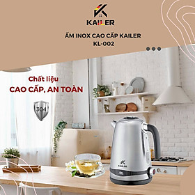 Mua Ấm siêu tốc KAILER KL-002 màn hình Led  dung tích lớn 1.7L - 2200W - Hàng chính hãng - Bảo hành 12 tháng