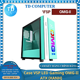 Mua Vỏ máy tính Case VSP OMG  XANH  ~ Gaming LED II-ATX - Hàng chính hãng TECH VISION phân phối
