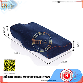 Hình ảnh Gối ngủ cao su non HT SYS - Ruột gối Memory Foam công nghệ Nhật Bản - Gối giúp ngủ nhanh , chống mỏi vai gáy - Mang đến giấc ngủ ngon cho mọi nhà